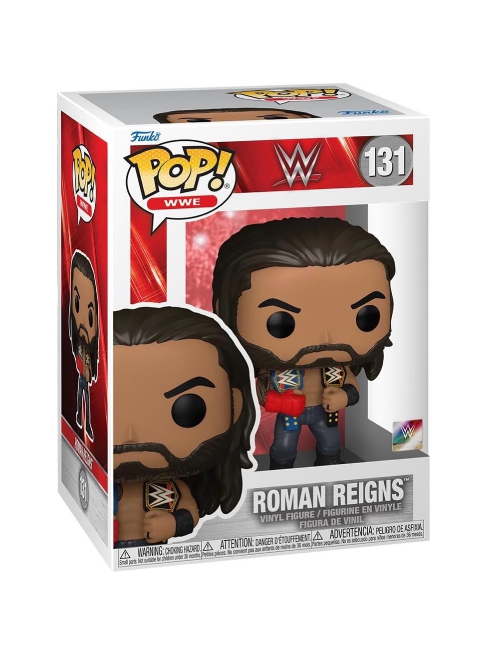 Funko Pop! Roman Reigns Vinyl Figure - Black, Red, Brown